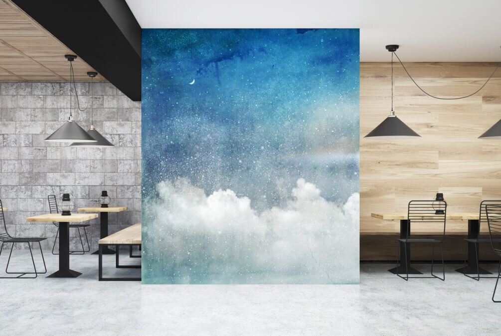 Nuvens sob céu estrelado — interior 1