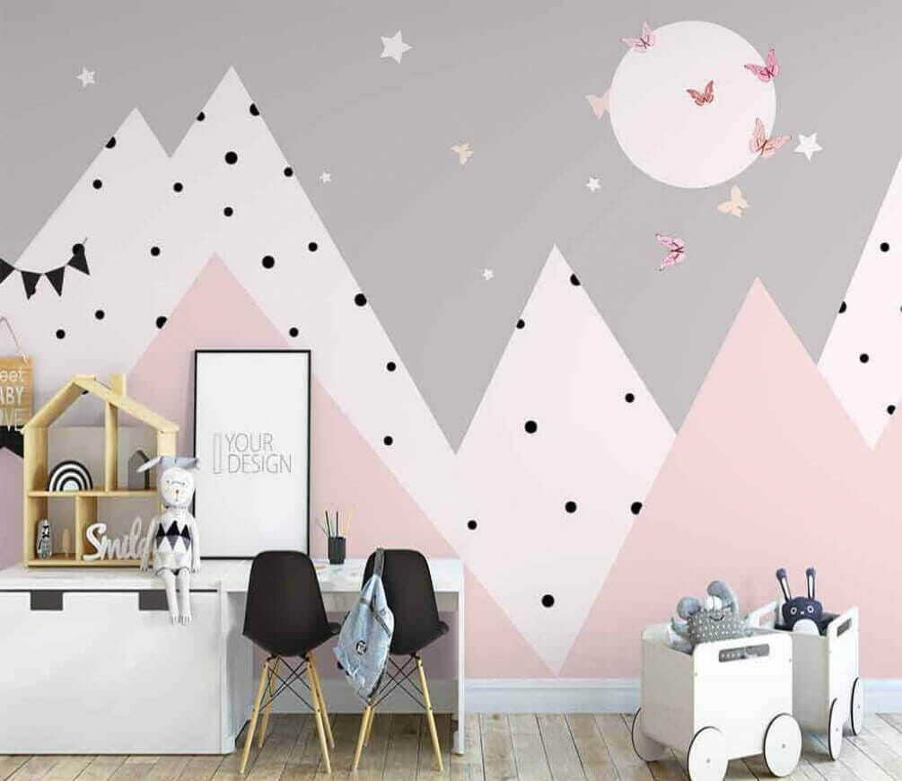 Montanhas cor-de-rosa com pintas — interior 1