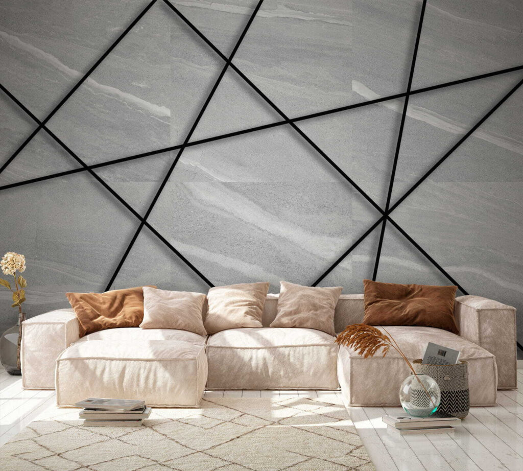 Linhas pretas sobre cinzento — interior 4