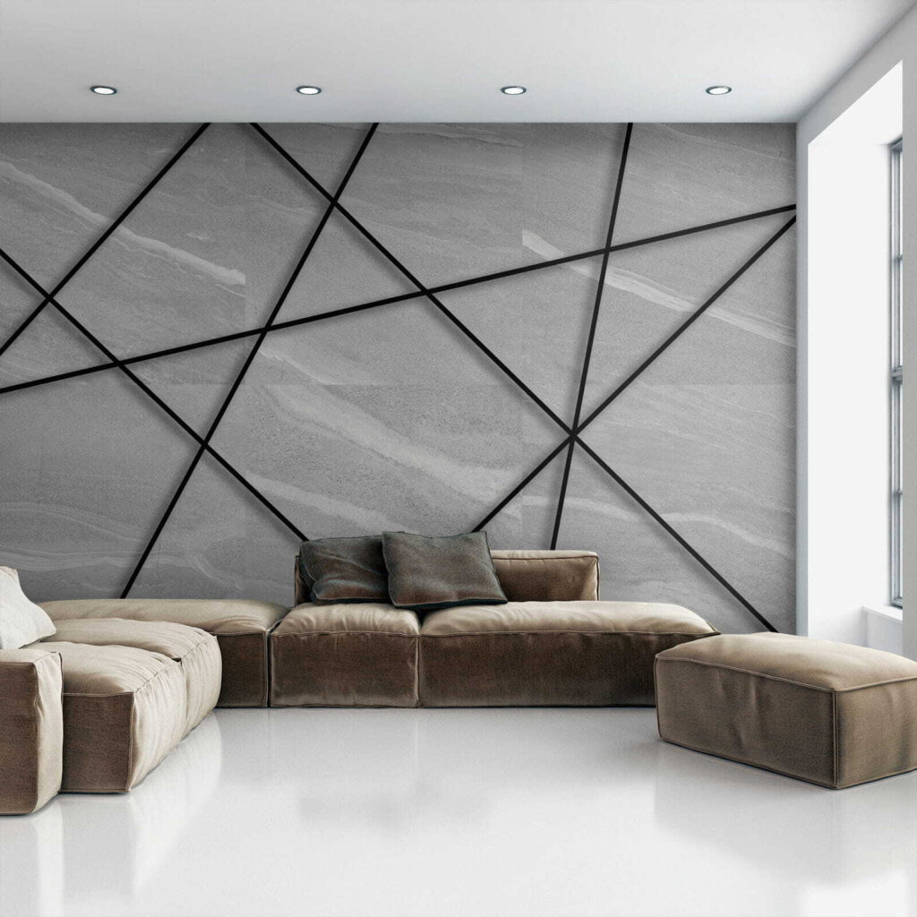 Linhas pretas sobre cinzento — interior 5