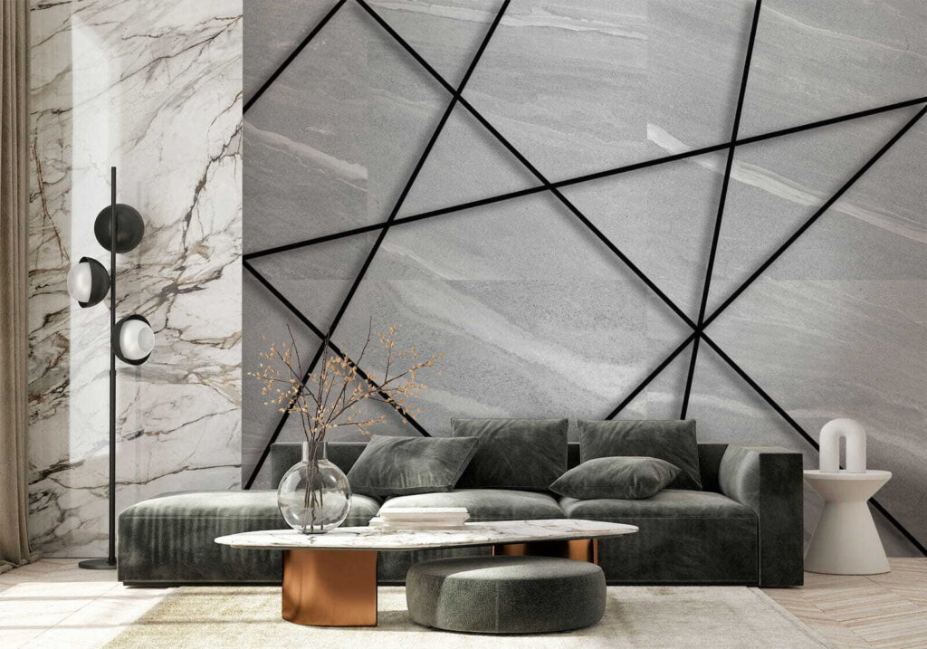 Linhas pretas sobre cinzento — interior 6