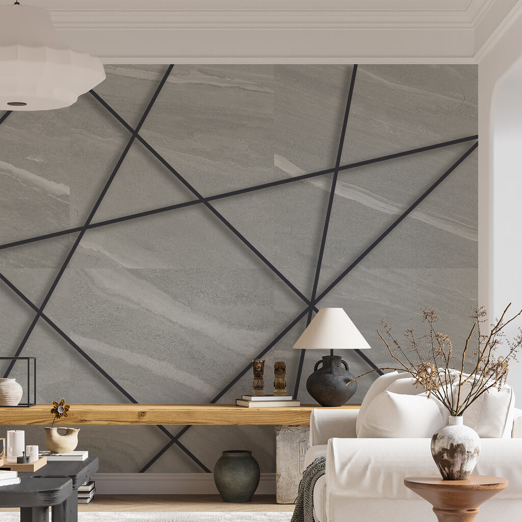 Linhas pretas sobre cinzento — interior 10