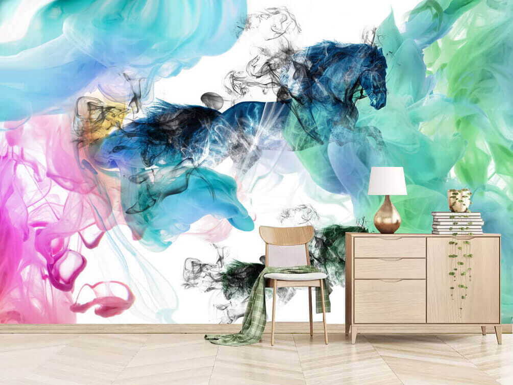 Cavalos em nuvens coloridas — interior 3