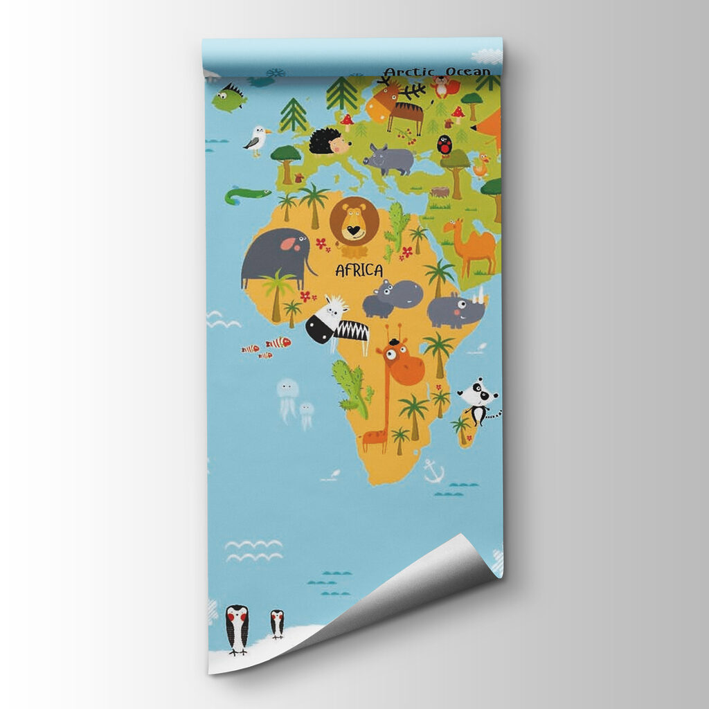 Animais no mapa-mundo — vista do produto