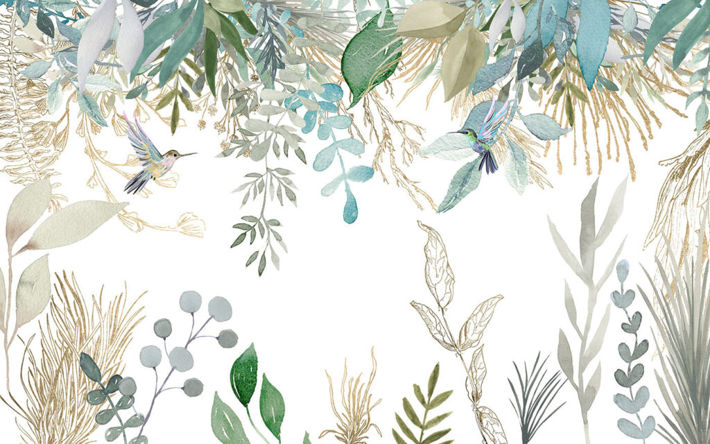 Moldura de folhas — design completo