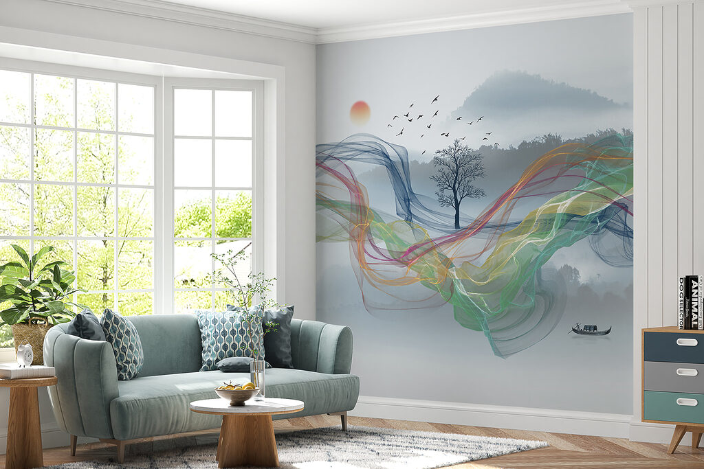Fitas coloridas na neblina — interior 3