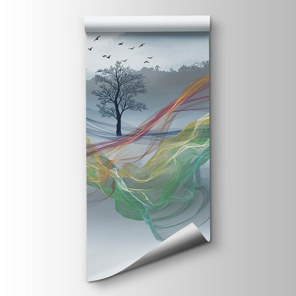 Fitas coloridas na neblina — vista do produto