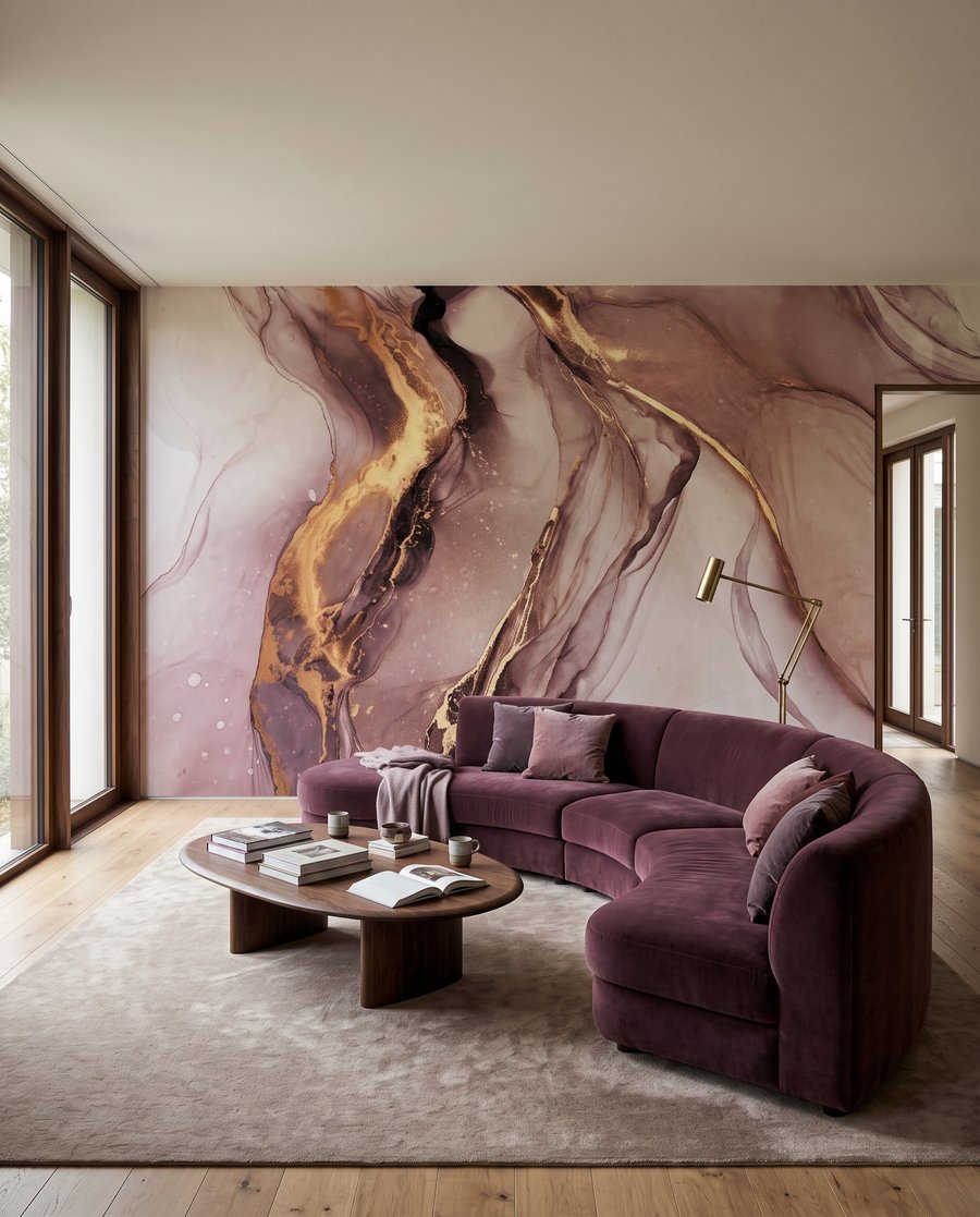 Veios dourados em fluxo — interior 3
