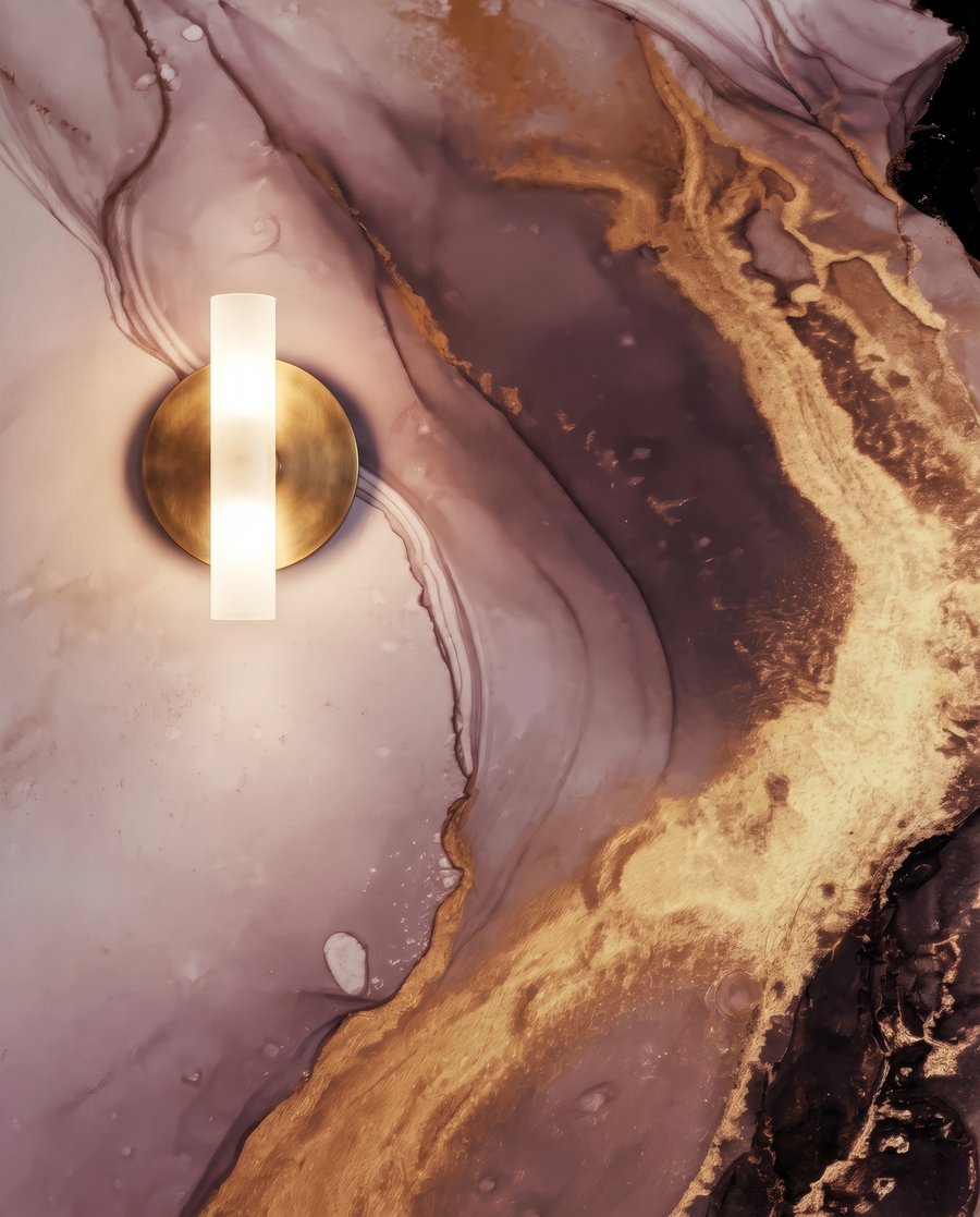 Veios dourados em fluxo — detalhe