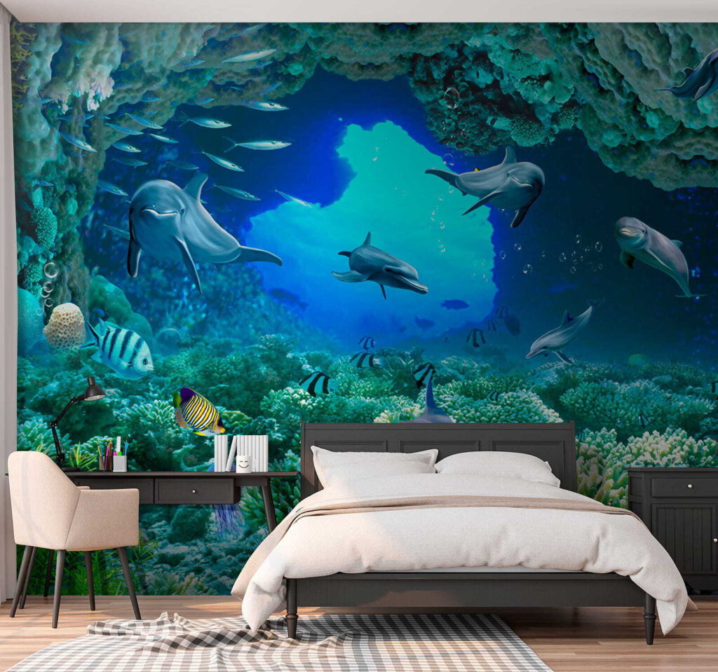 Golfinhos sob o coral — interior 2