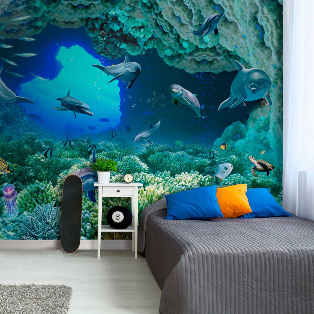 Golfinhos sob o coral — interior 4