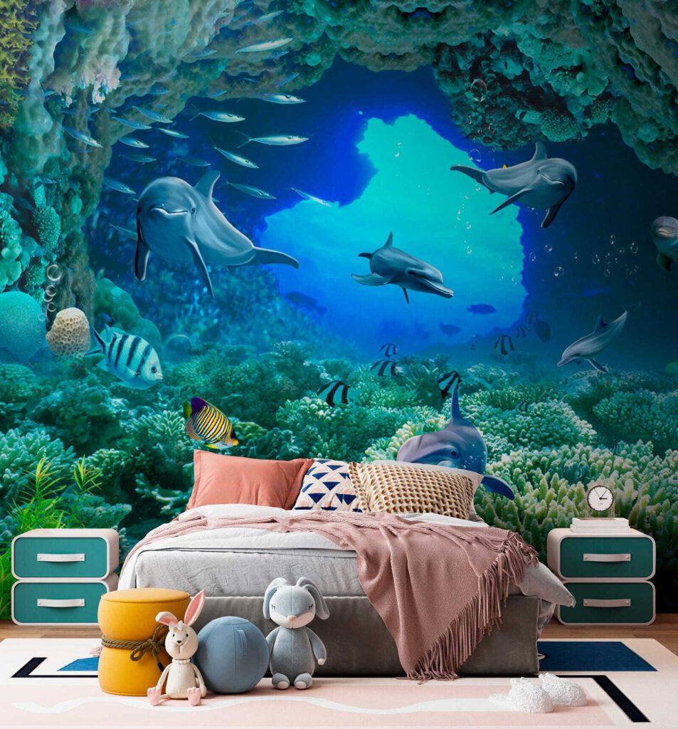 Golfinhos sob o coral — interior 5