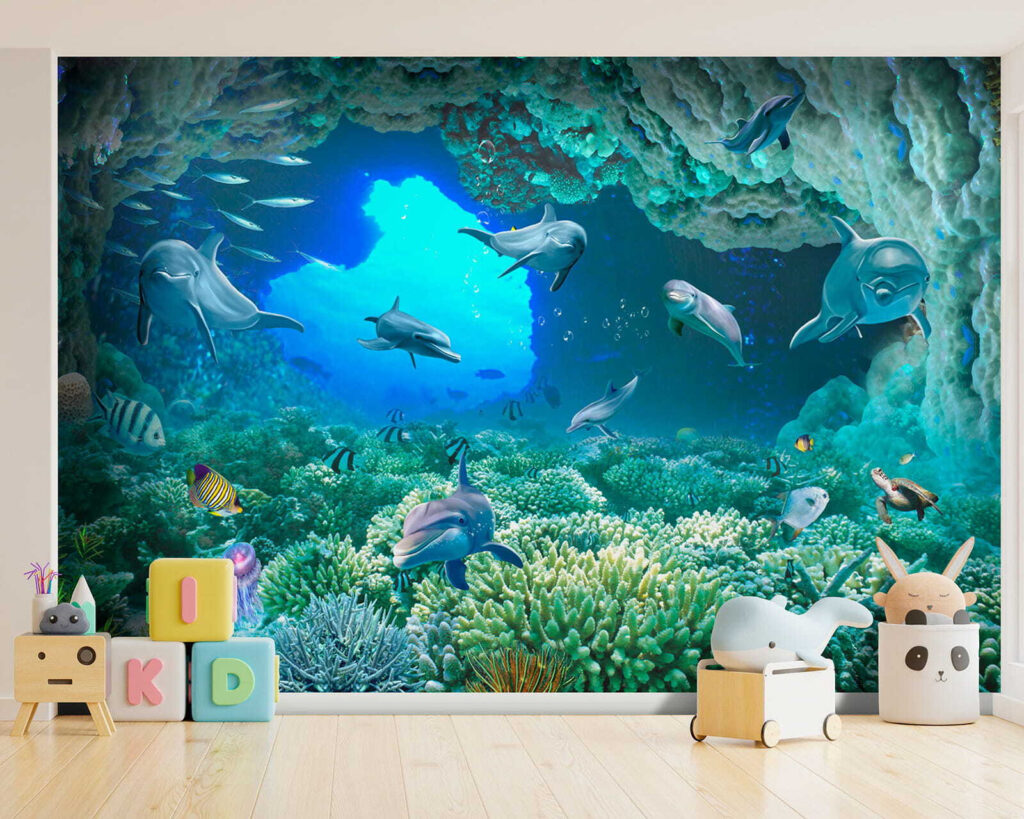 Golfinhos sob o coral — interior 7