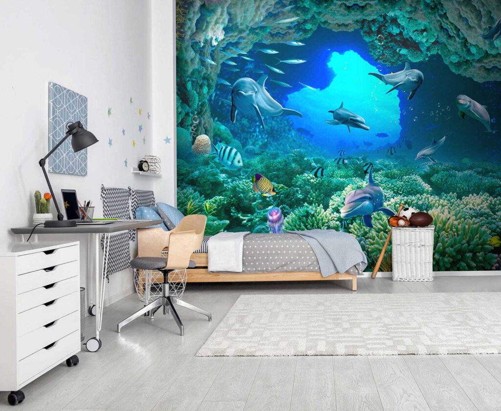Golfinhos sob o coral — interior 8