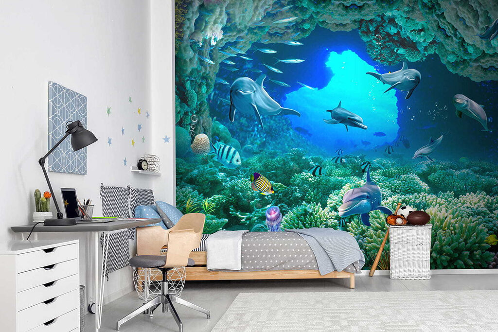 Golfinhos sob o coral — interior 12