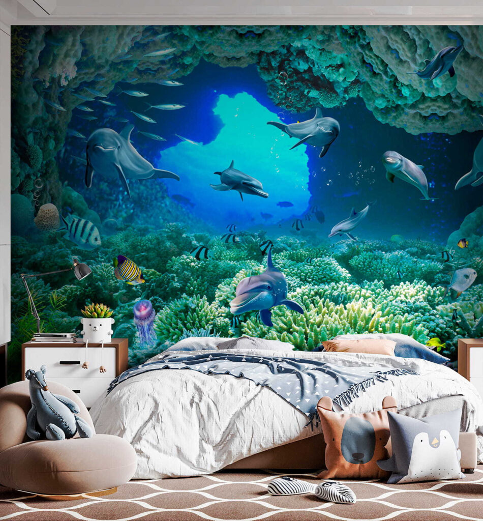 Golfinhos sob o coral — interior 9