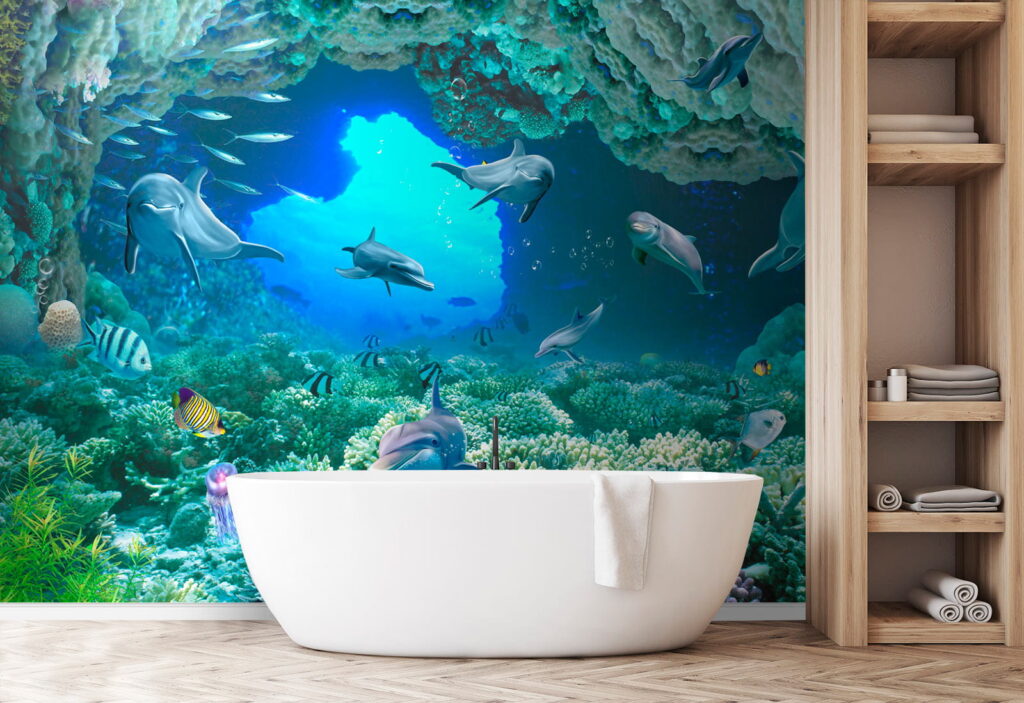 Golfinhos sob o coral — interior 10