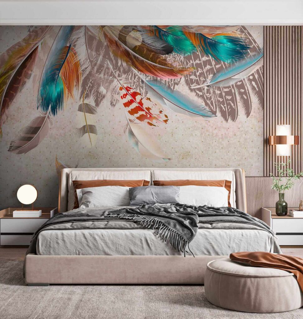 Penas coloridas a cair — interior 4