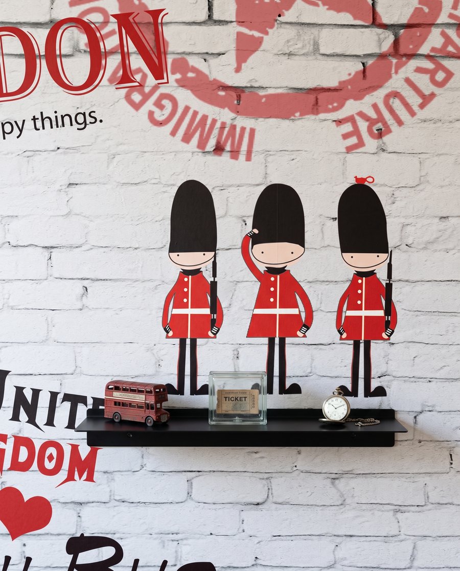 Londres com acentos vermelhos — detalhe