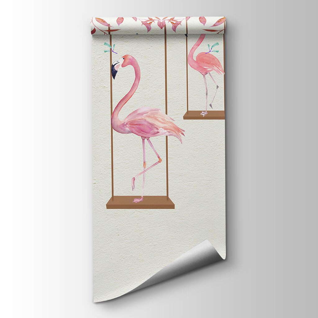Flamingos em baloiços — vista do produto