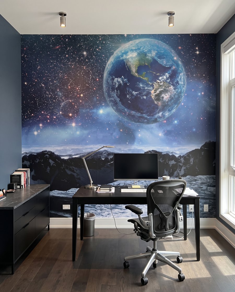 Terra sobre montanhas lunares — interior 6