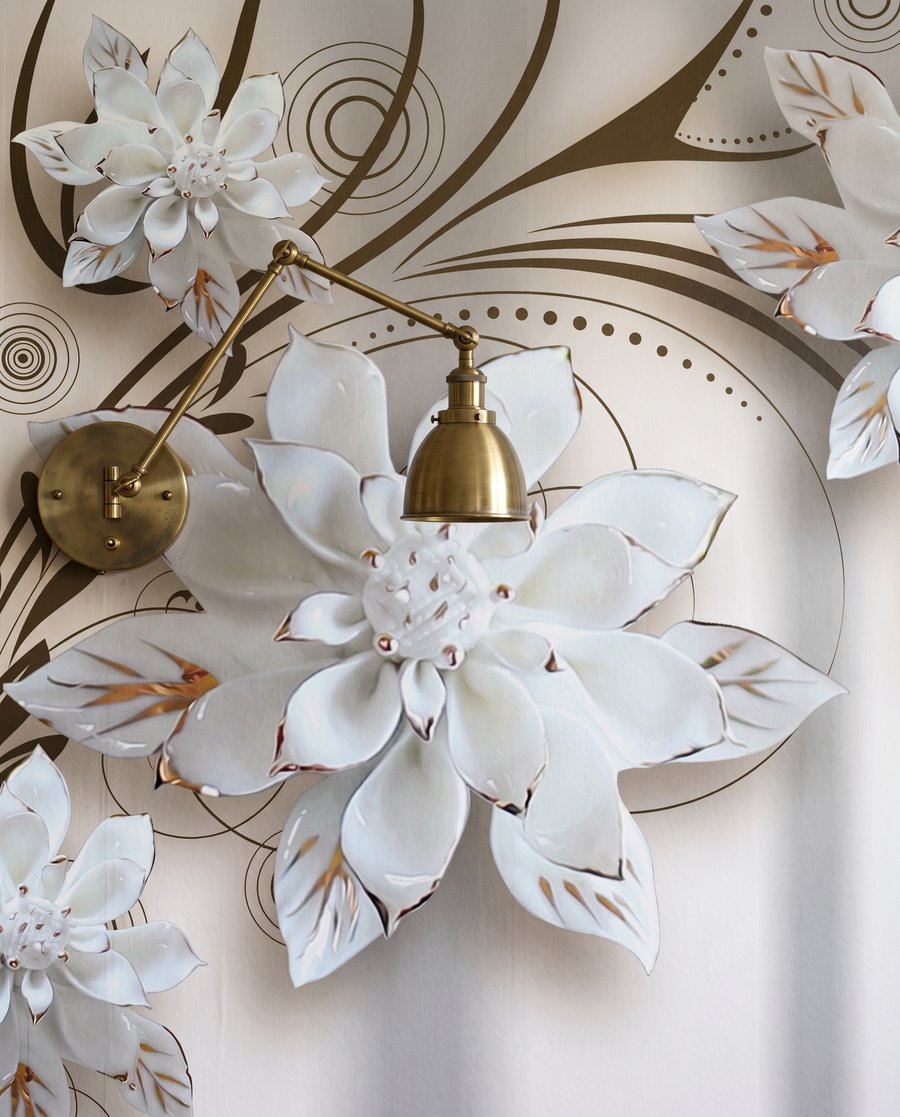 Flores em corredores profundos — detalhe