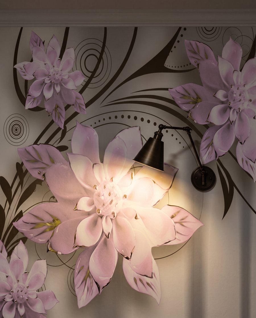 Flores em corredores profundos — detalhe