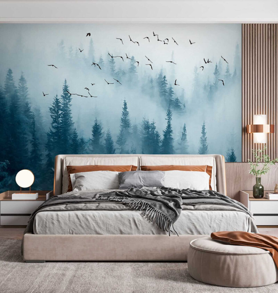 Voo sobre bosque azul — interior 4