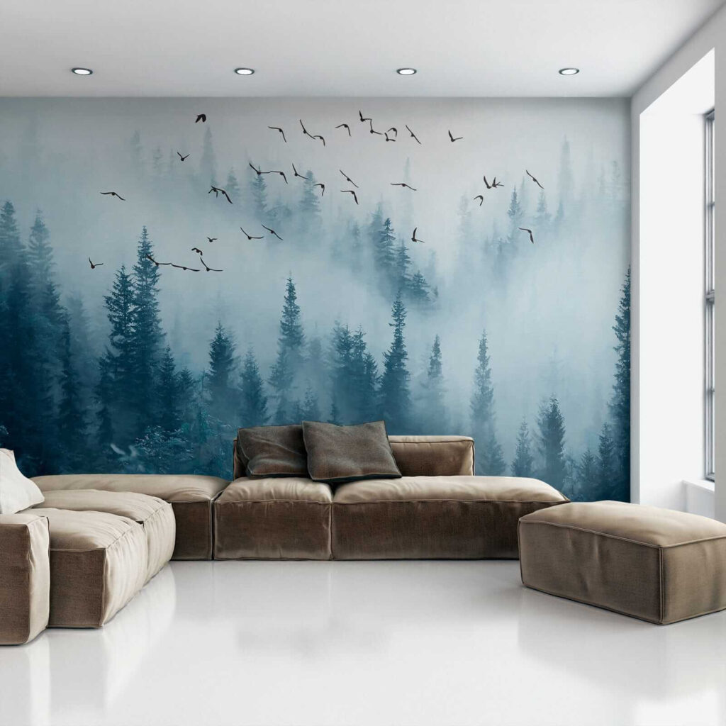 Voo sobre bosque azul — interior 6