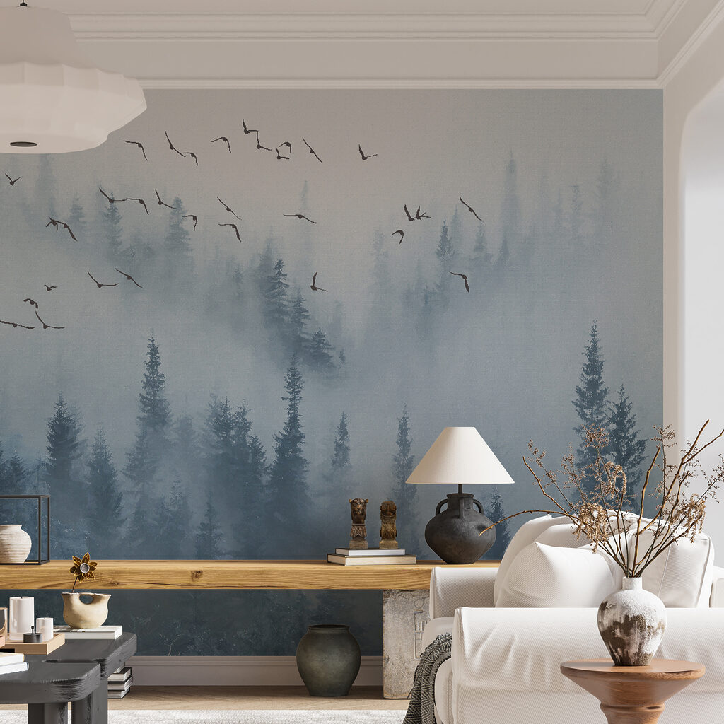 Voo sobre bosque azul — interior 10