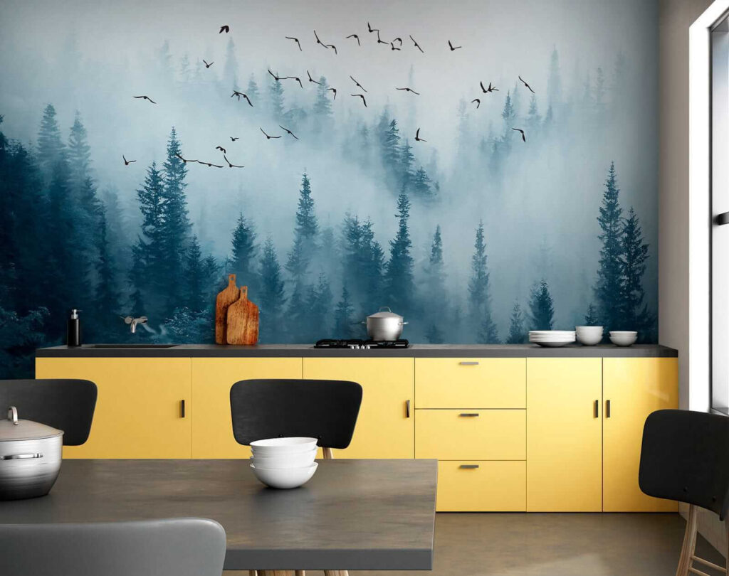 Voo sobre bosque azul — interior 8