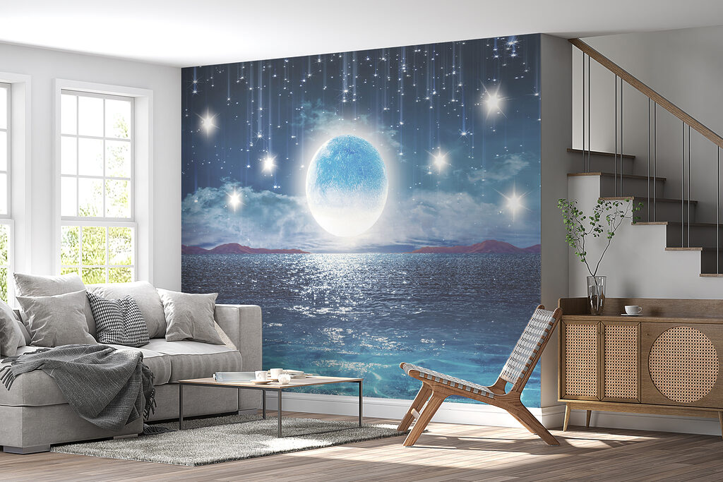 Luar sobre mar azul — interior 2