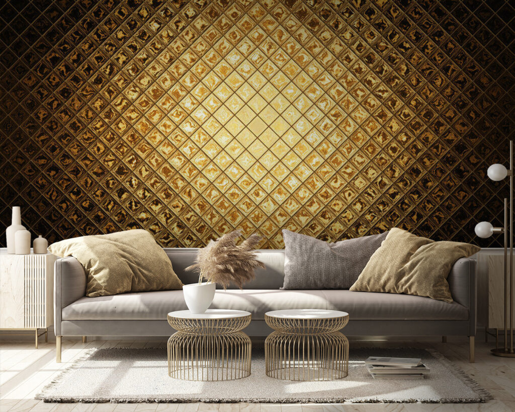 Grelha dourada de luz — interior 2