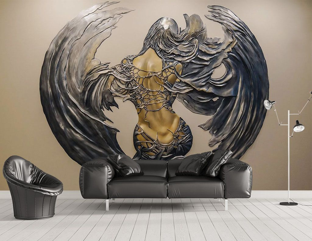 Figura alada em ornamento — interior 1