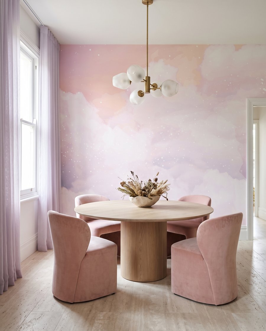 Nuvens cor-de-rosa com brilhos — interior 5