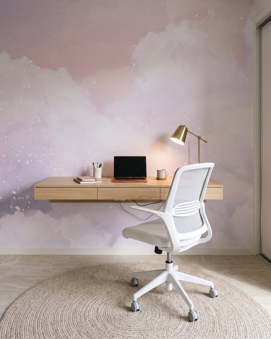 Nuvens cor-de-rosa com brilhos — interior 6