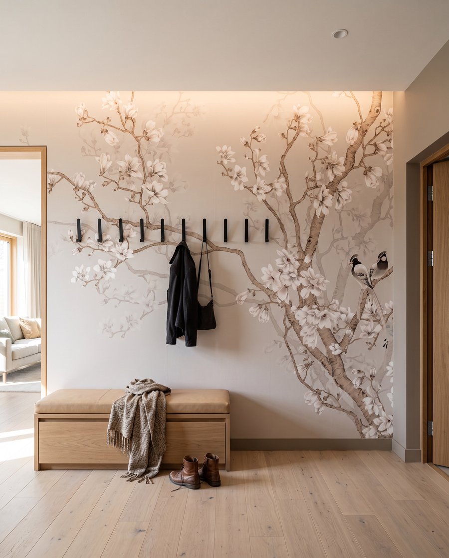 Aves em flor branca — interior 5