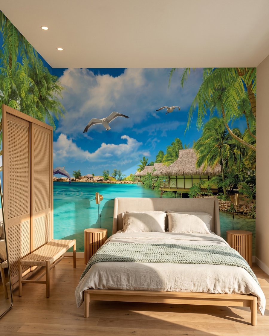 Baía tropical em azul — interior 2