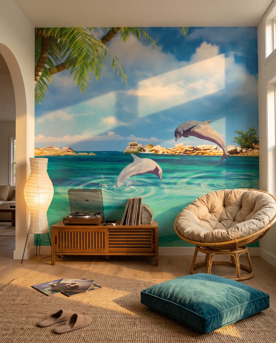 Baía tropical em azul — interior 3