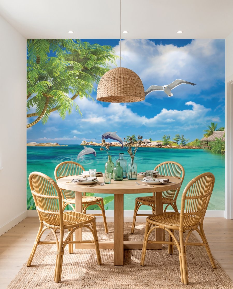 Baía tropical em azul — interior 4
