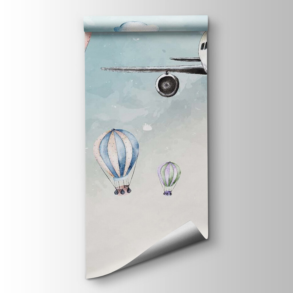 Avião entre balões — vista do produto