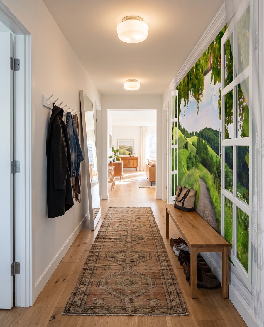 Janela para colinas verdes — interior 3