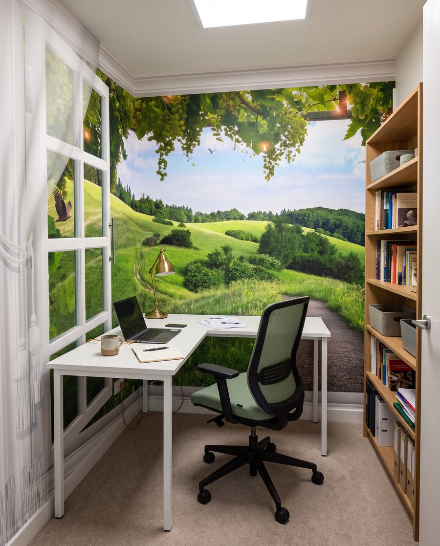Janela para colinas verdes — interior 4