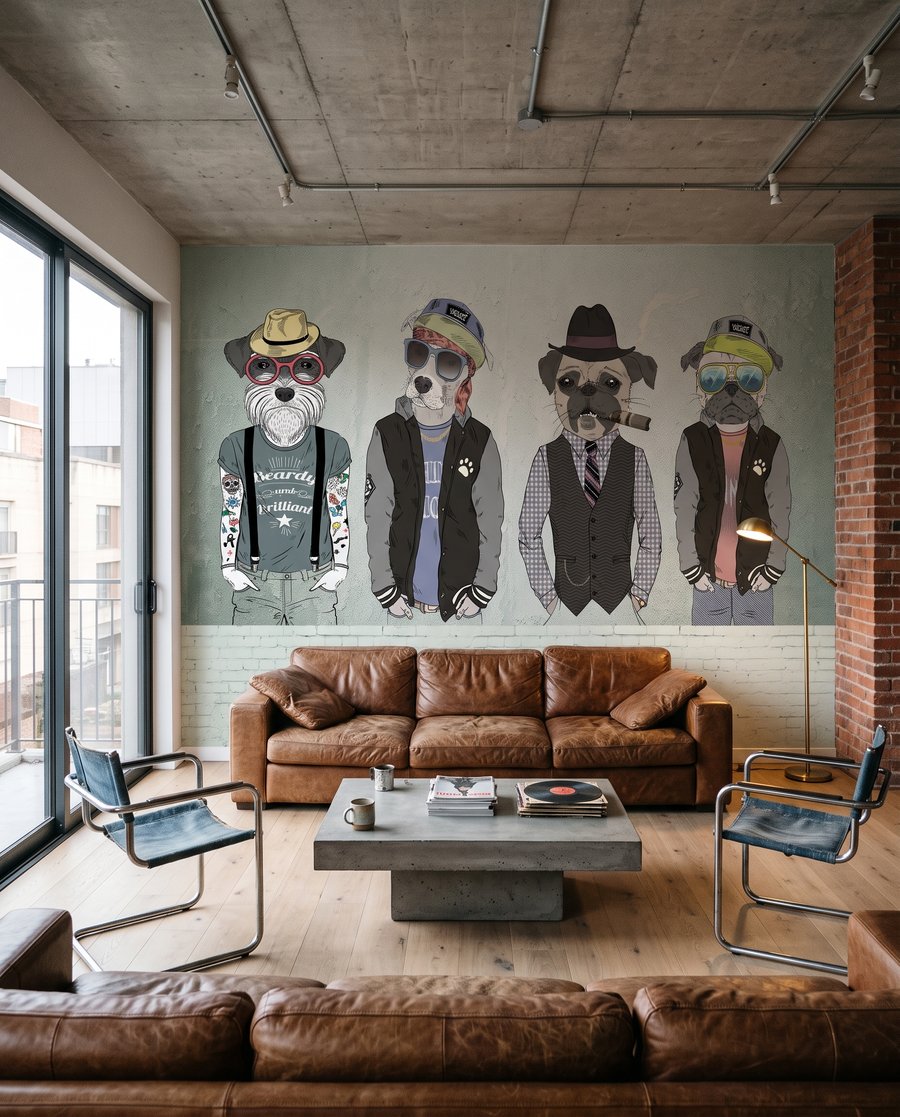 Amigos animais de chapéu — interior 1
