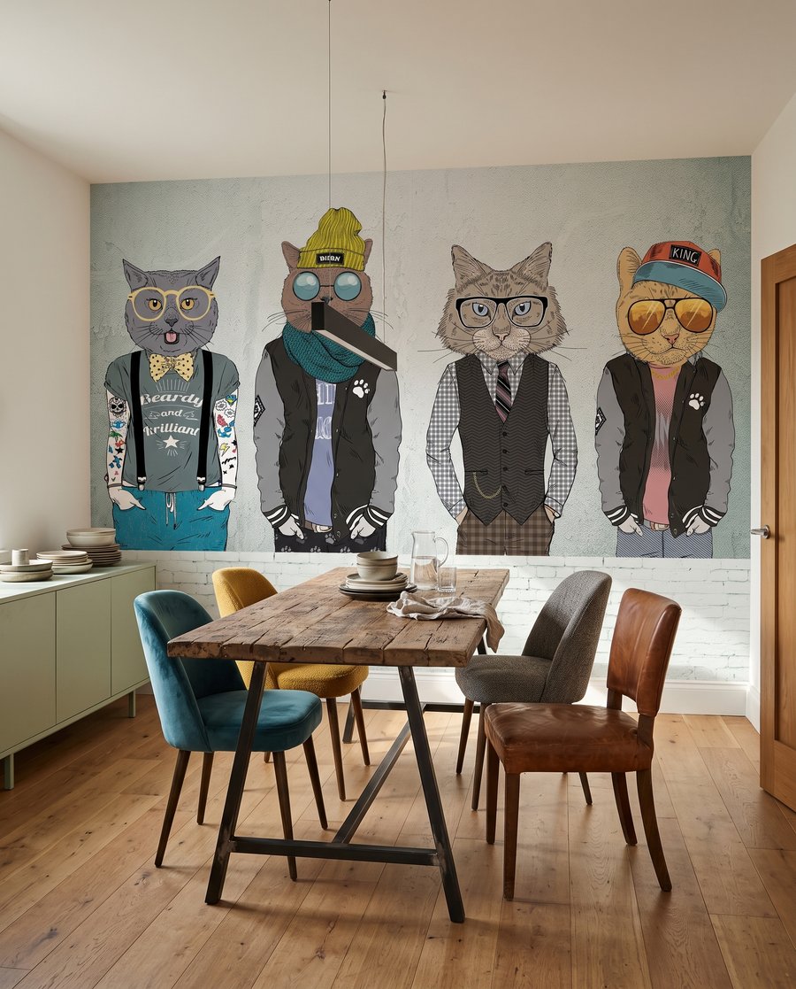 Amigos animais de chapéu — interior 5