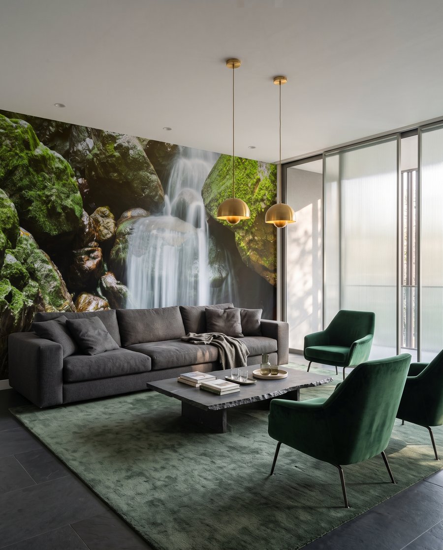 Riacho em sombra verde — interior 3