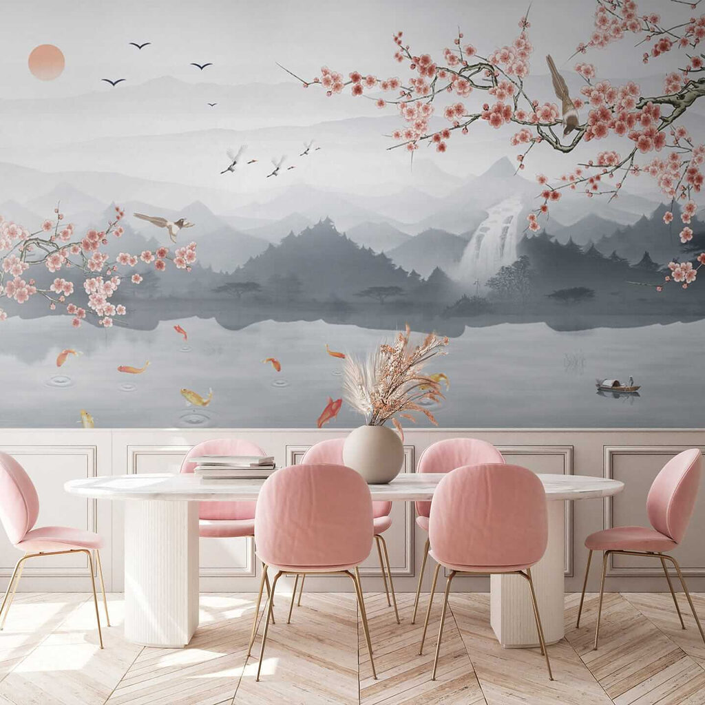 Peixes koi sob montanhas — interior 6