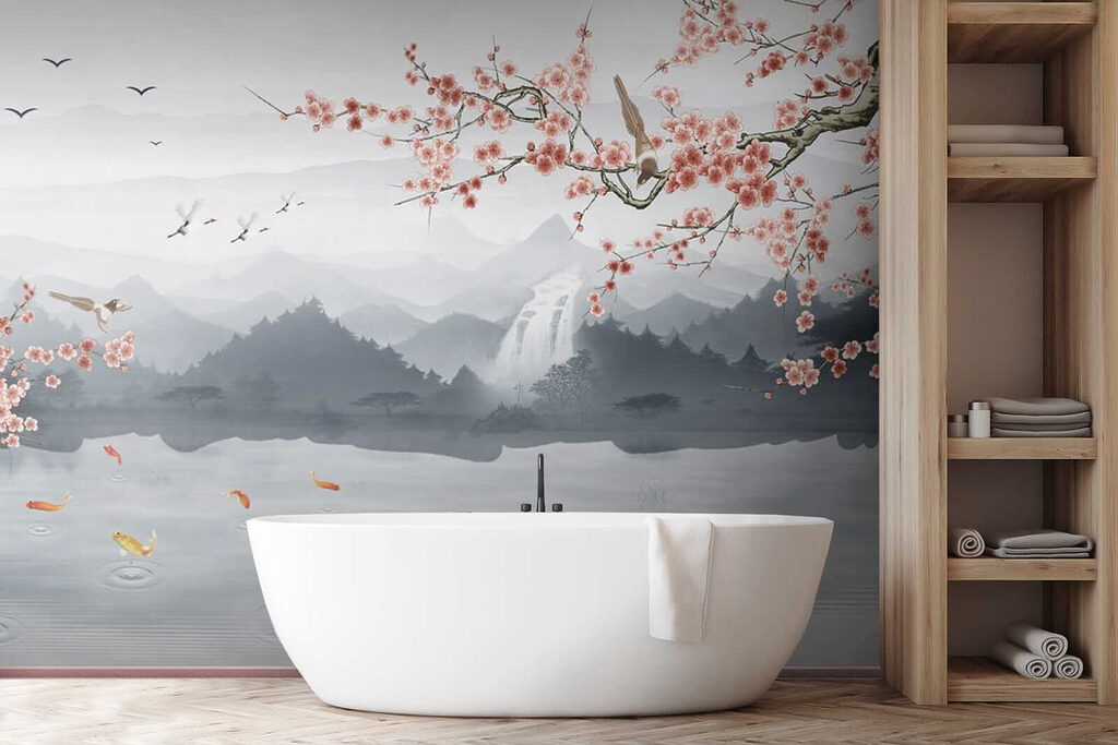 Peixes koi sob montanhas — interior 7