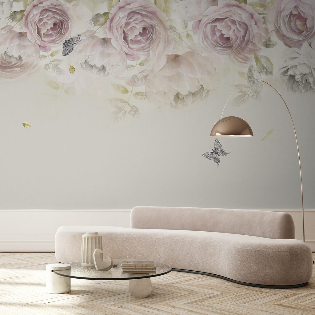 Rosas sobre uma borboleta — interior 2