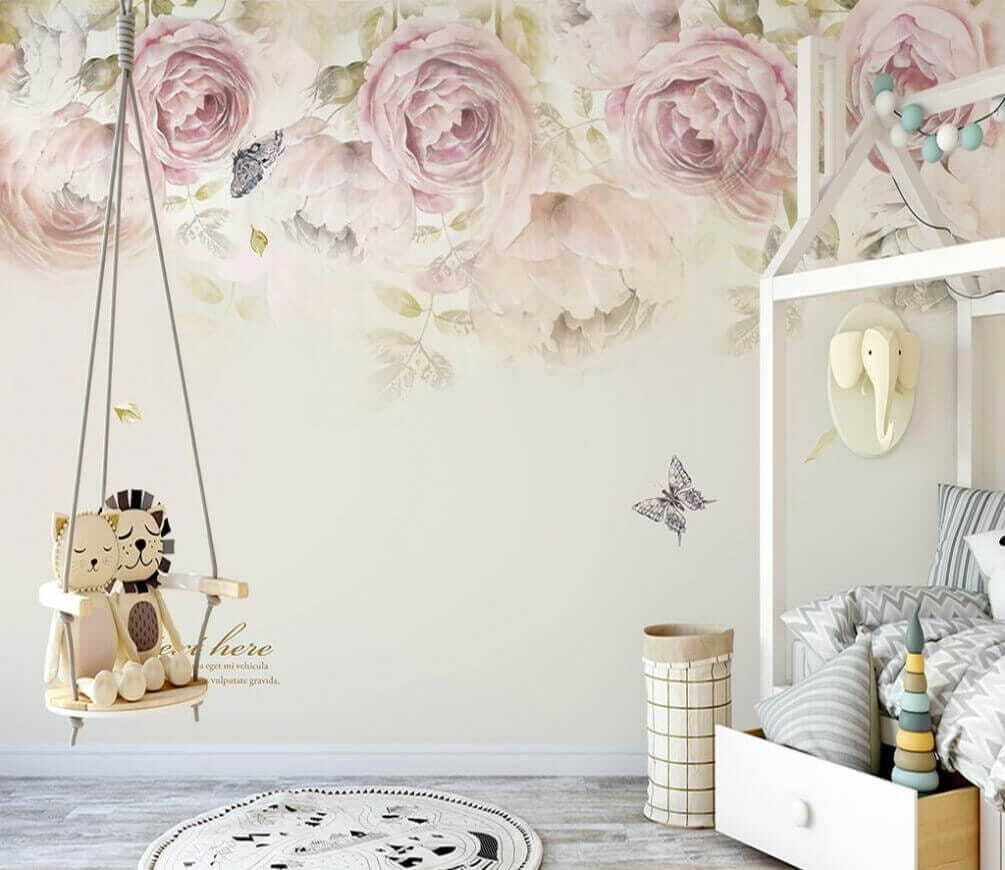 Rosas sobre uma borboleta — interior 1